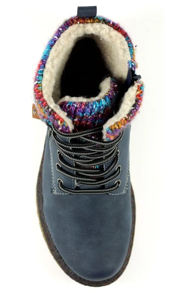 Lunar Jalapeno Blue Waterproof Ankle Boot GLB099