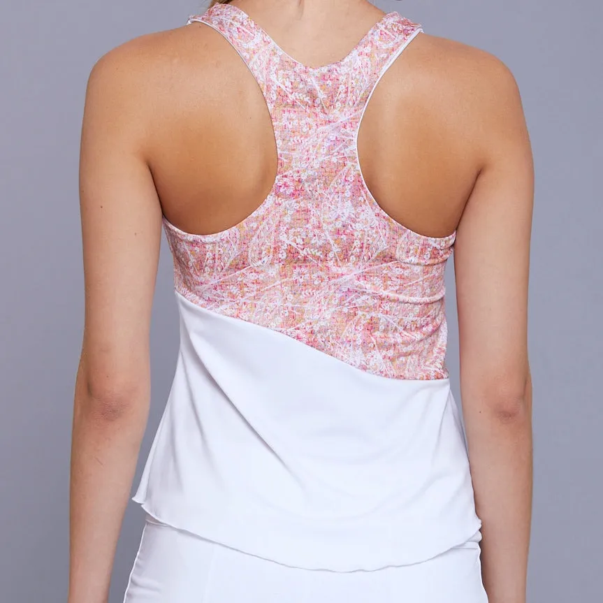 Lush Weave Wave Top (white/print)