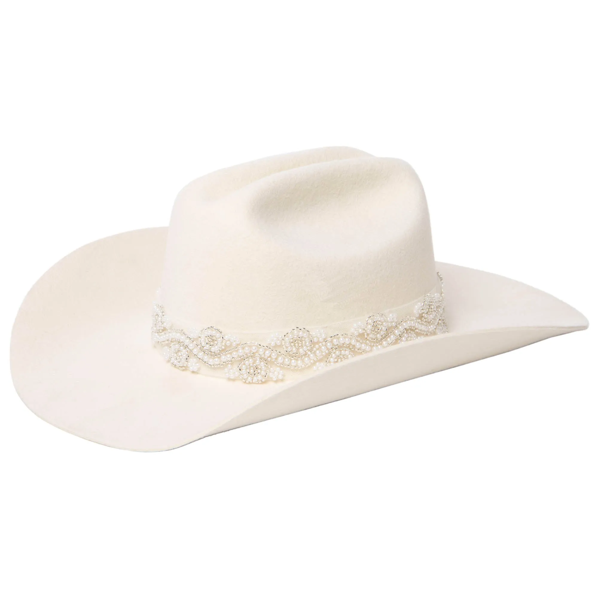 Lust - Women's Cattleman's Crease Cowboy with Pearl & Organza Band