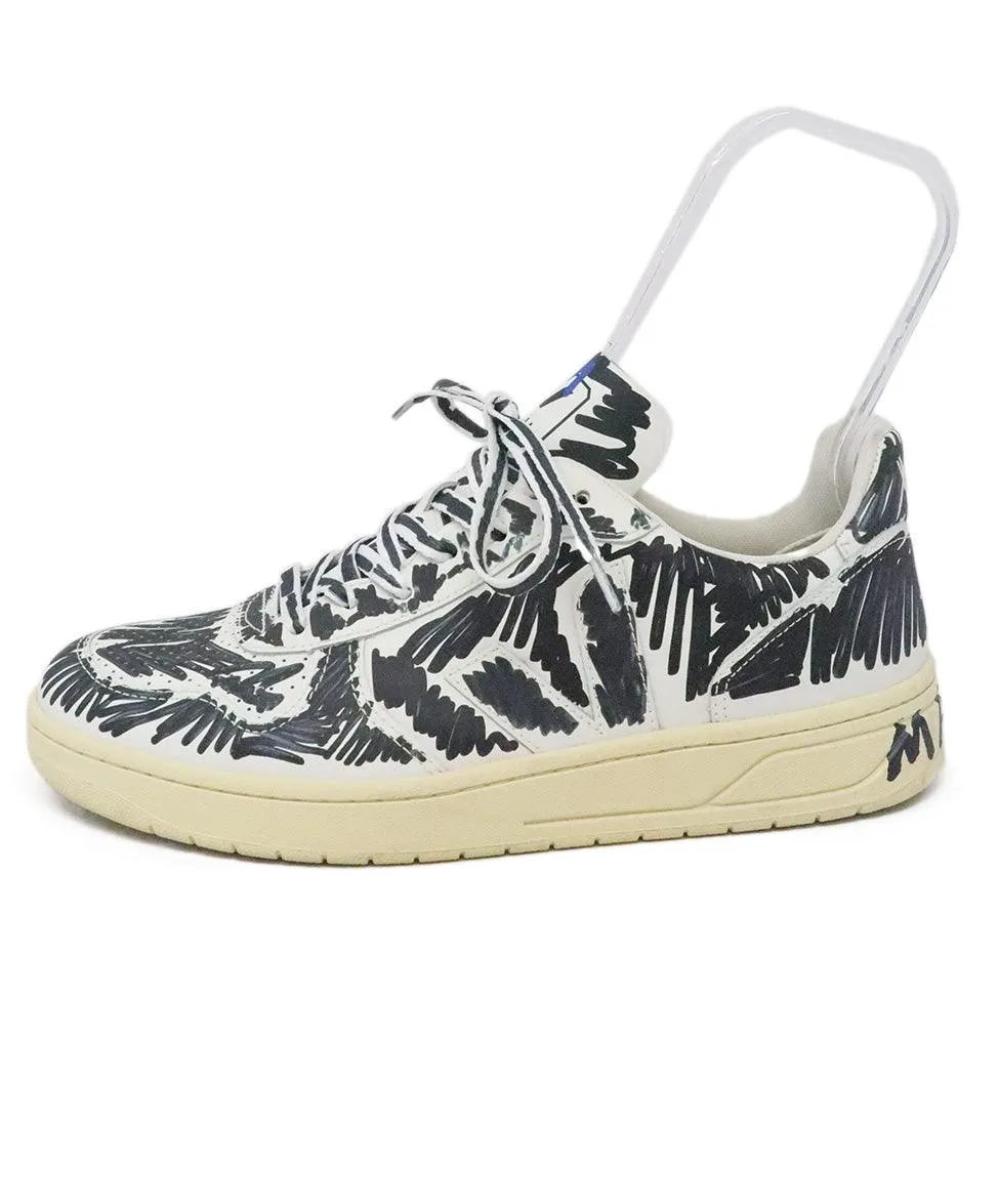 Marni x Veja B&W Print Leather Sneakers sz 12