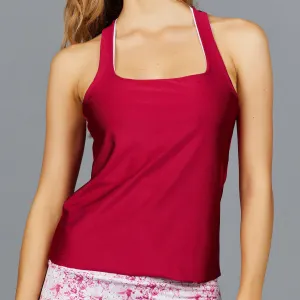 Meadow Racerback Built-in Bra Top (scarlet)