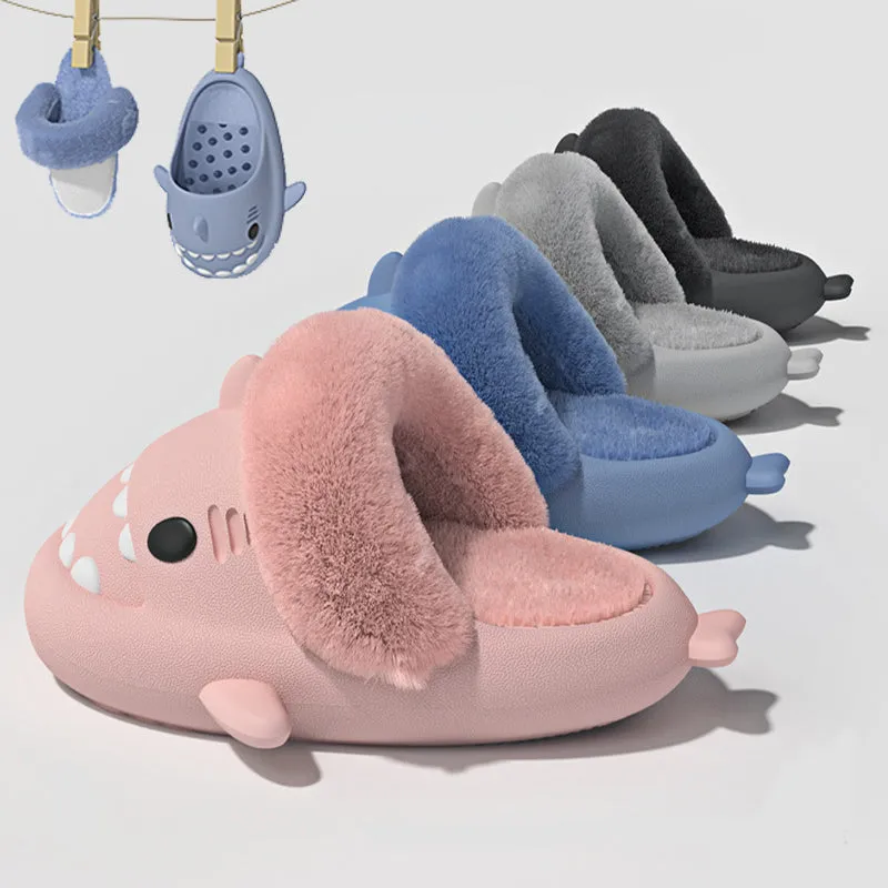 Men's and Women's Winter Shark Slippers