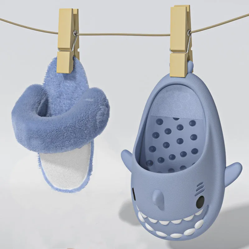 Men's and Women's Winter Shark Slippers