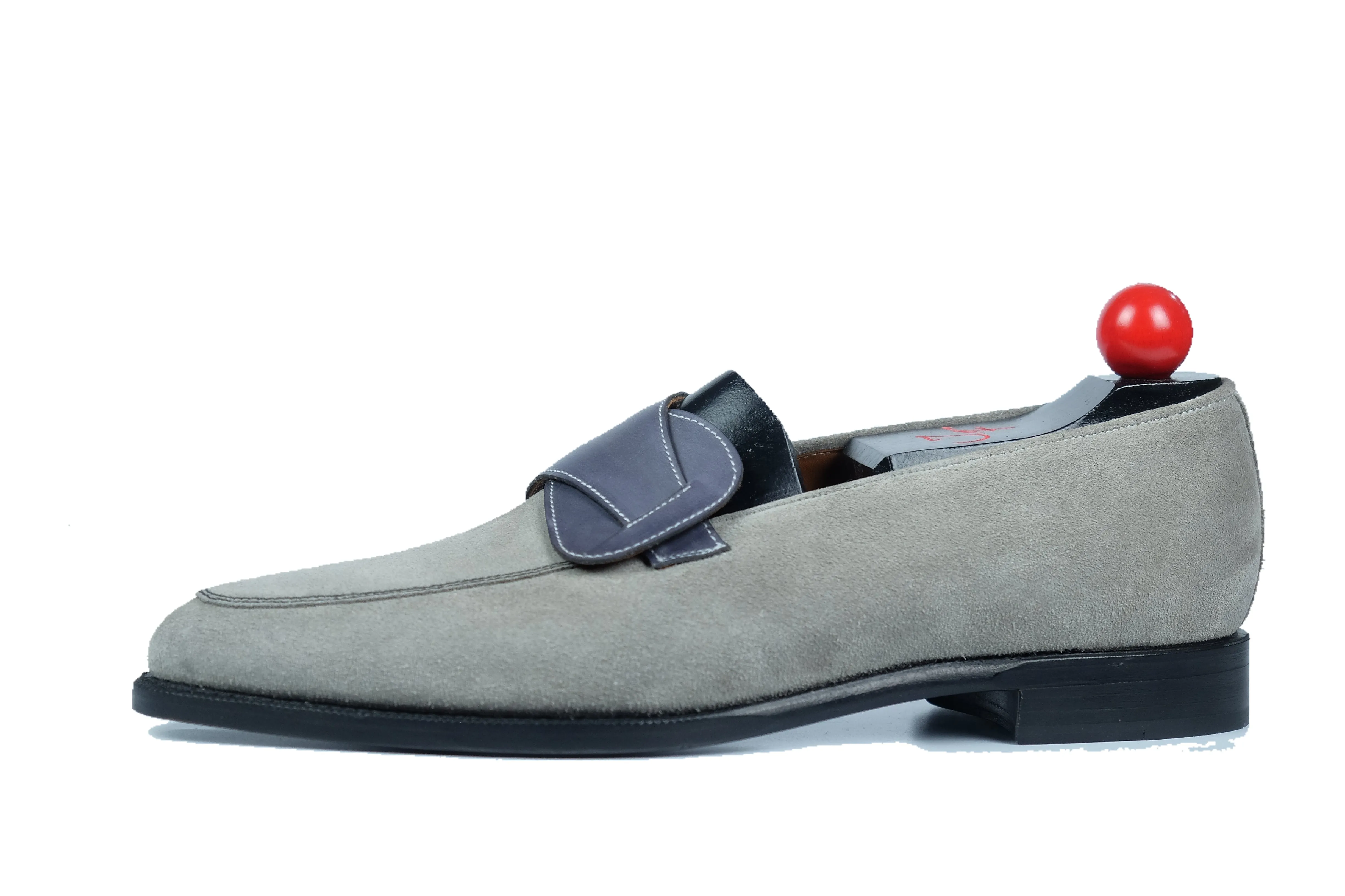 Meridian - MTO - Light Grey Suede / Shaded Grey Calf - TMG Last - Single Leather Sole