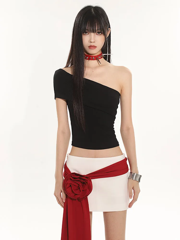 Off-Shoulder Sleeveless Tube Crop Top