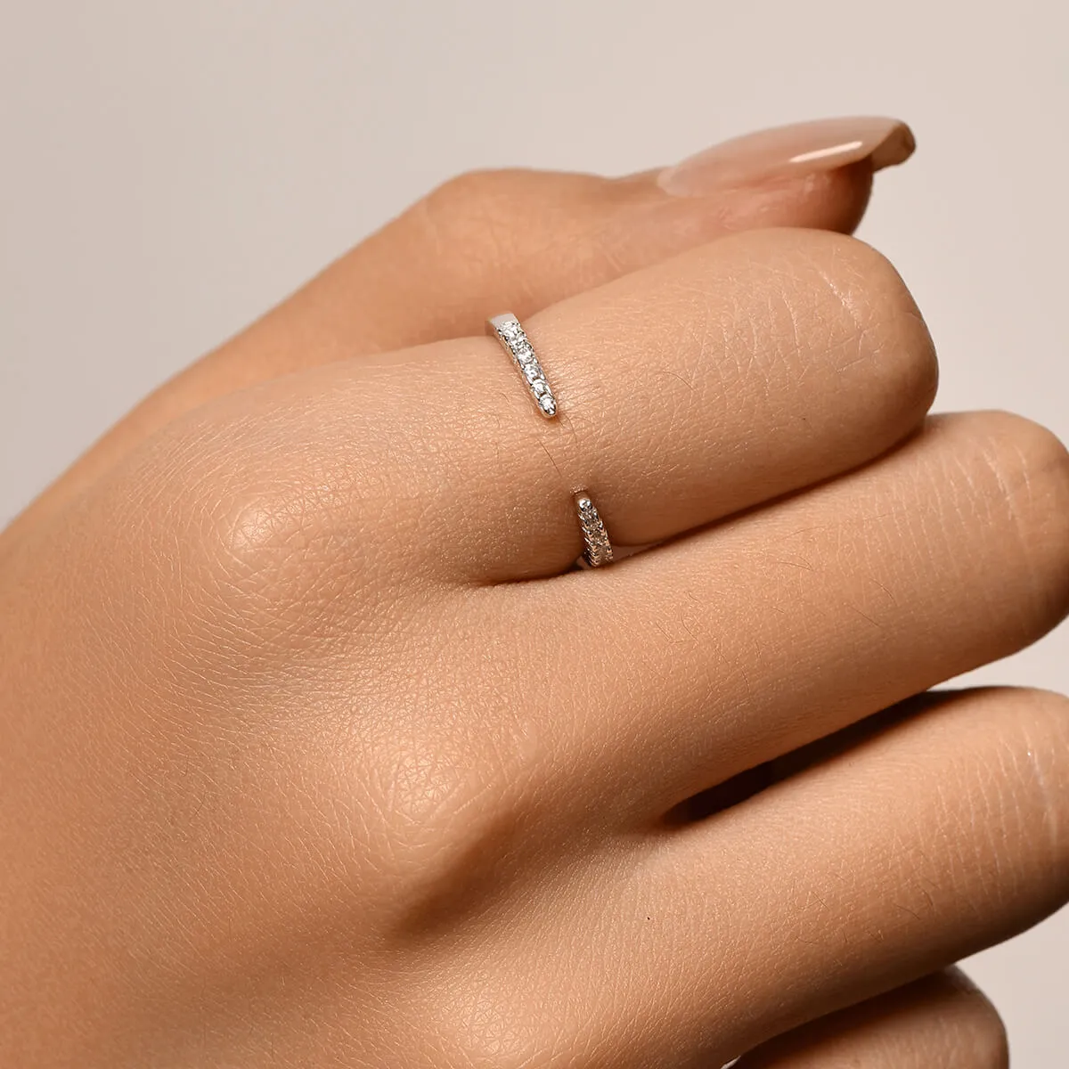 Open Pavé Stacking Ring Promo