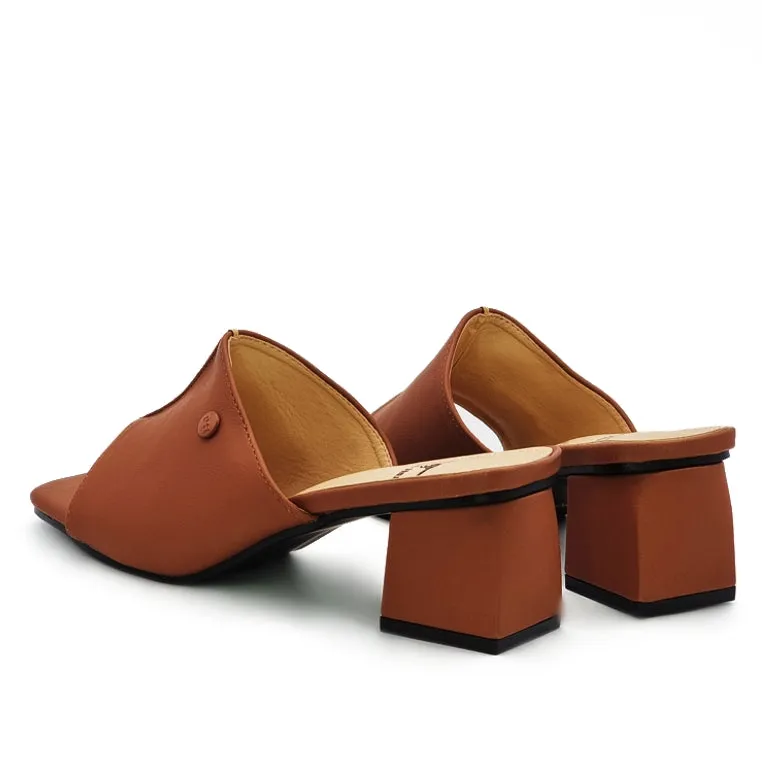 Open Square Toe Block Heels