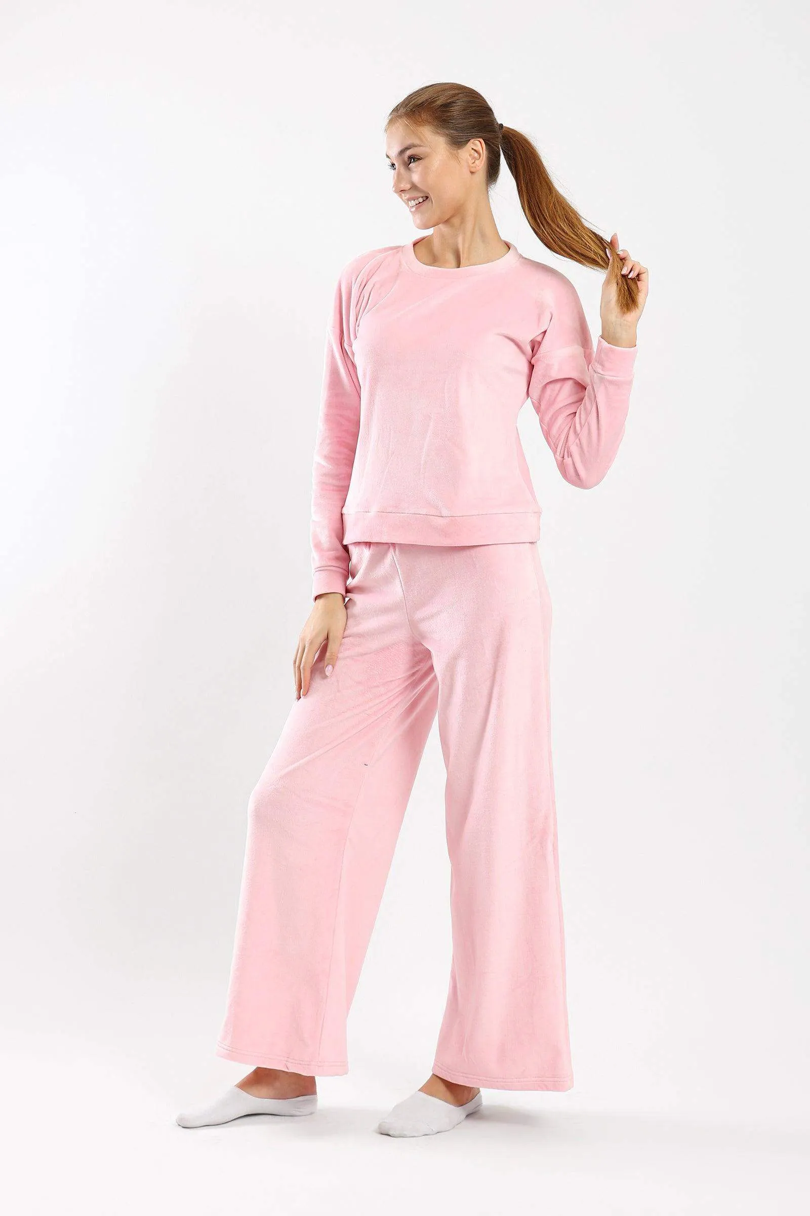 Plain Plush Pyjama Set