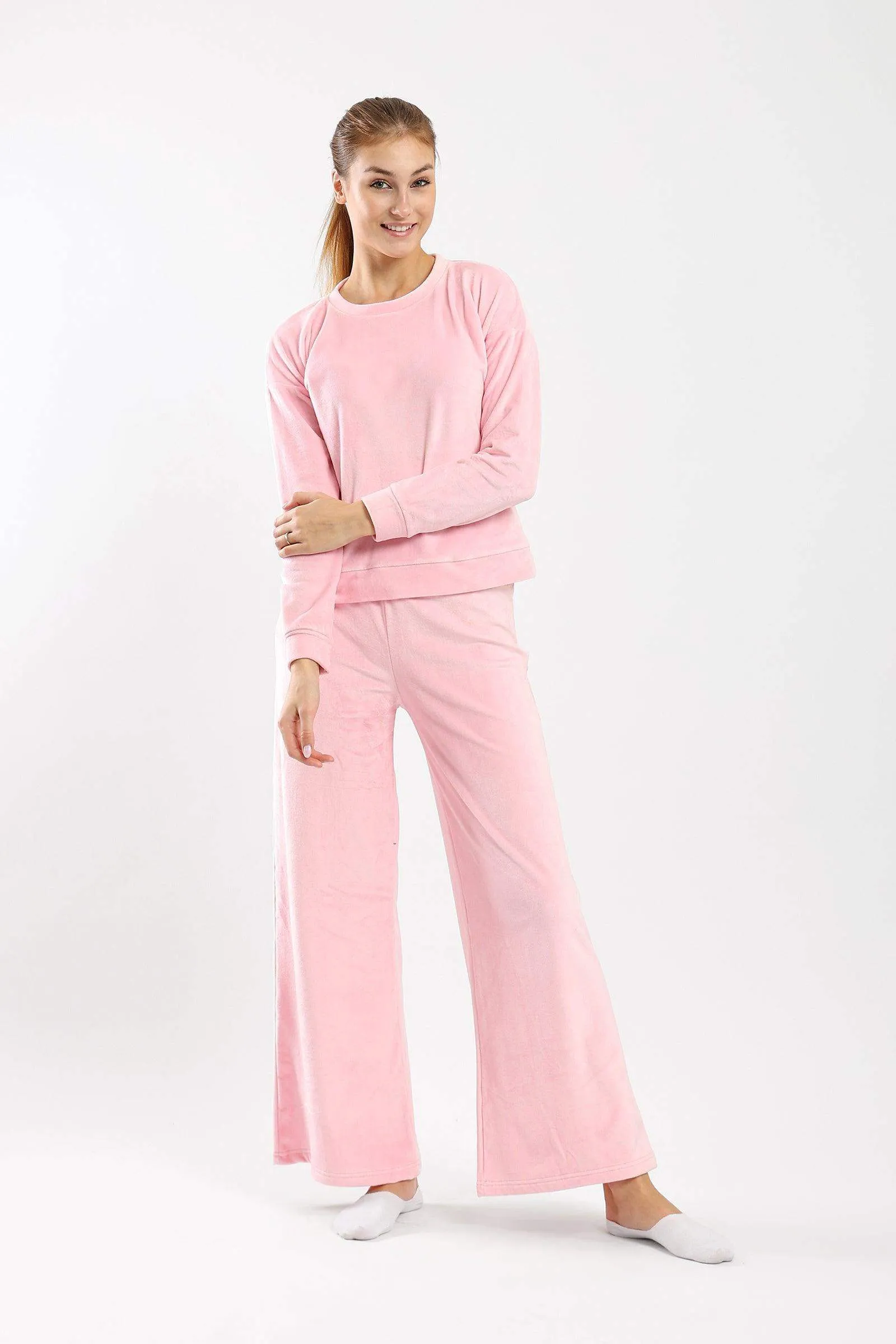 Plain Plush Pyjama Set