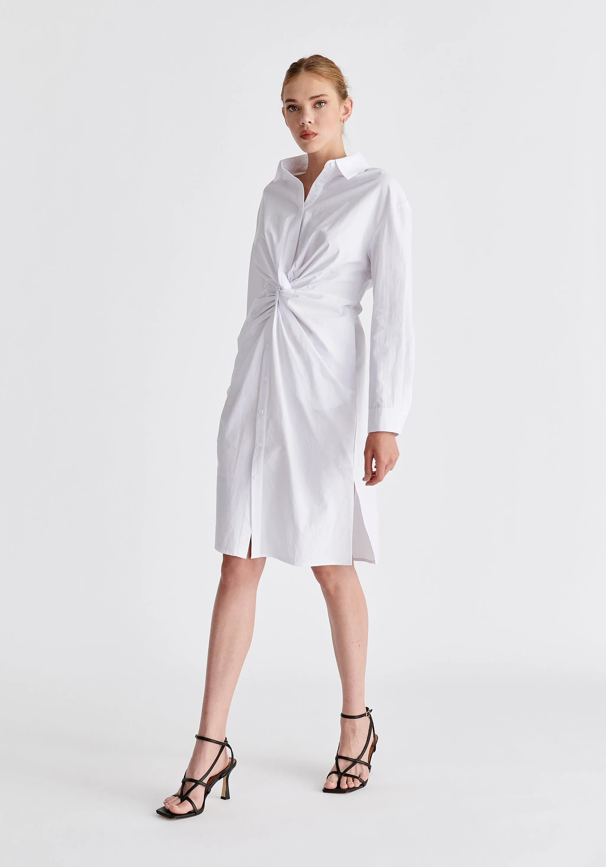 Twist Detail Shirt Dress