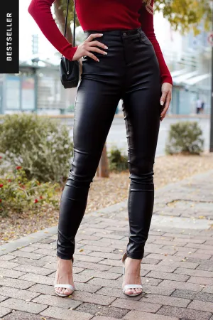 Vertigo Black Vegan Leather Pants