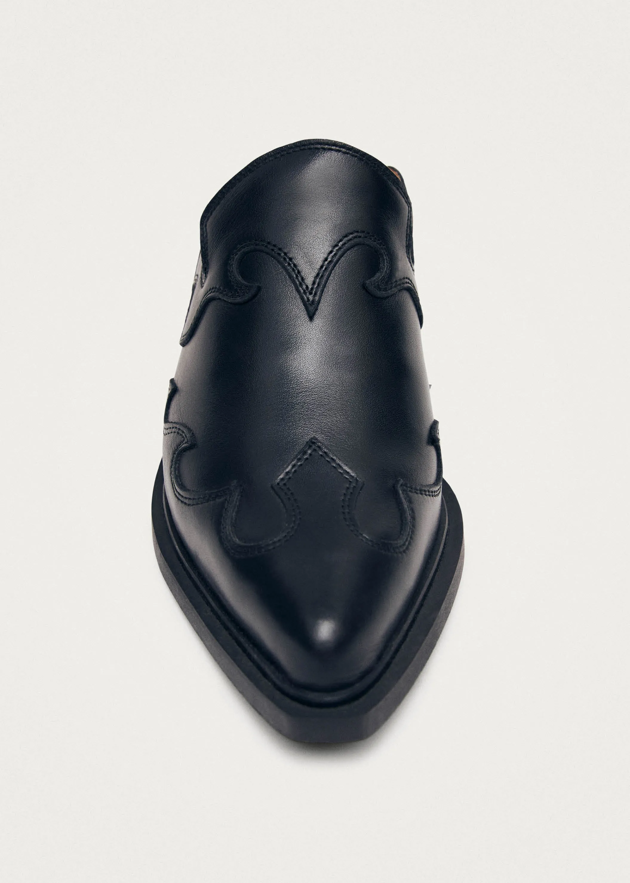 Weston Black Leather Mules